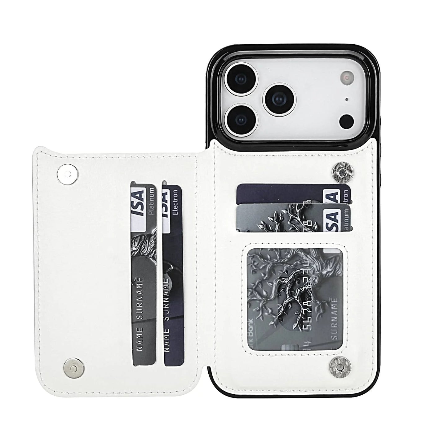 iPhone 17 Pro Max Heavy-Duty Wallet Case – Durable PU Leather Cover with Card Holder, Kickstand & Magnetic Closure