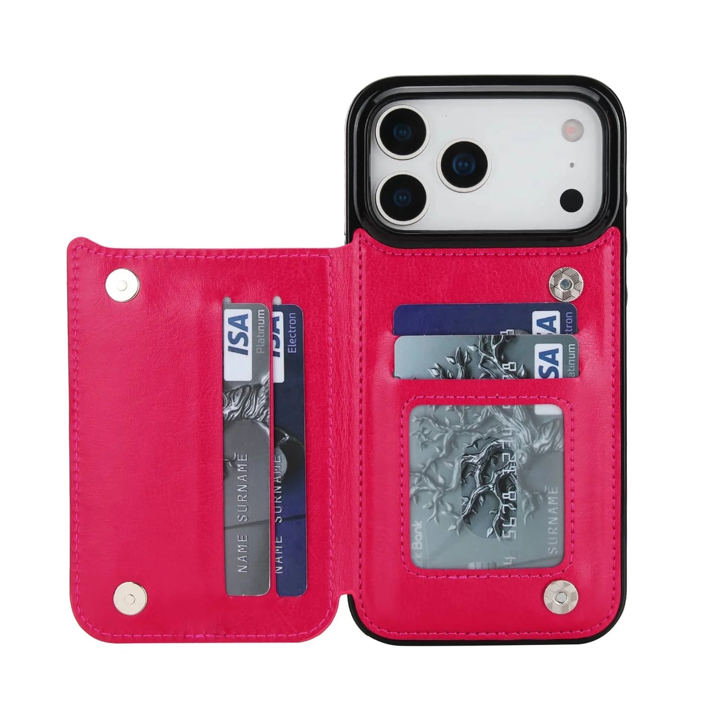 iPhone 17 Pro Max Heavy-Duty Wallet Case – Durable PU Leather Cover with Card Holder, Kickstand & Magnetic Closure