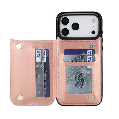 iPhone 17 Pro Max Heavy-Duty Wallet Case – Durable PU Leather Cover with Card Holder, Kickstand & Magnetic Closure
