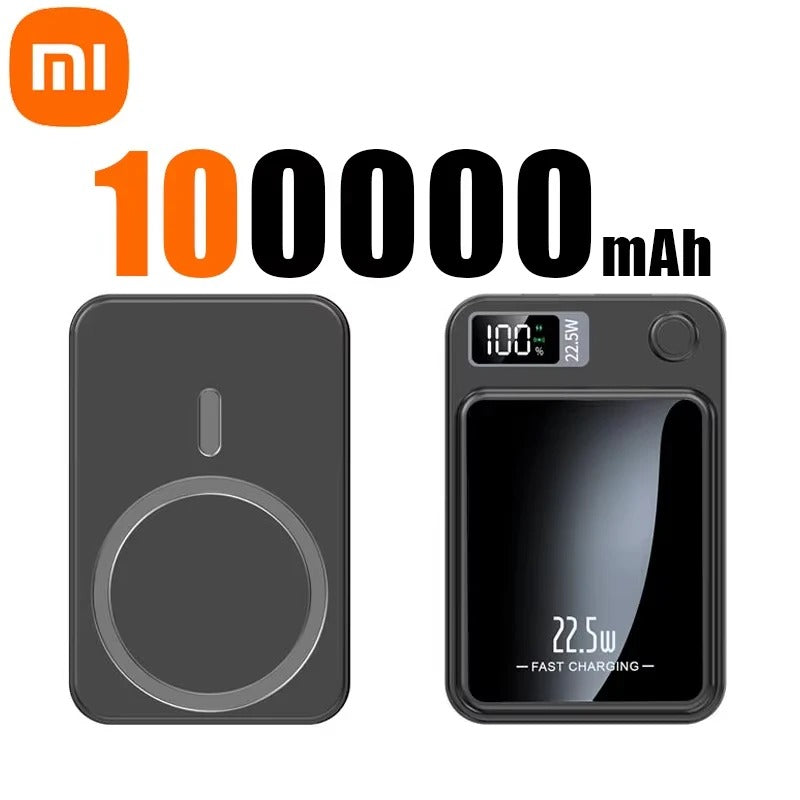 100000mAh Magnetic Power Bank  Wireless Fast Charger | MagSafe Compatible | Portable Battery Pack