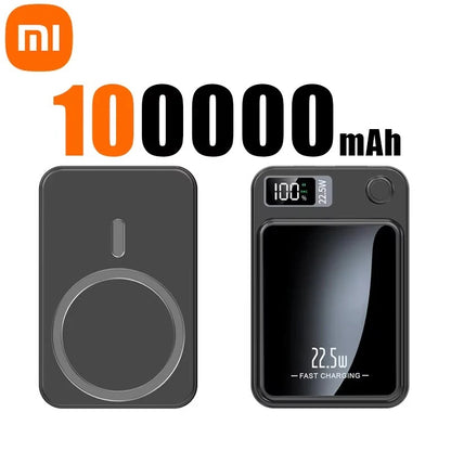 100000mAh Magnetic Power Bank  Wireless Fast Charger | MagSafe Compatible | Portable Battery Pack