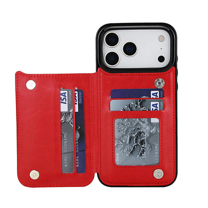 iPhone 17 Pro Max Heavy-Duty Wallet Case – Durable PU Leather Cover with Card Holder, Kickstand & Magnetic Closure
