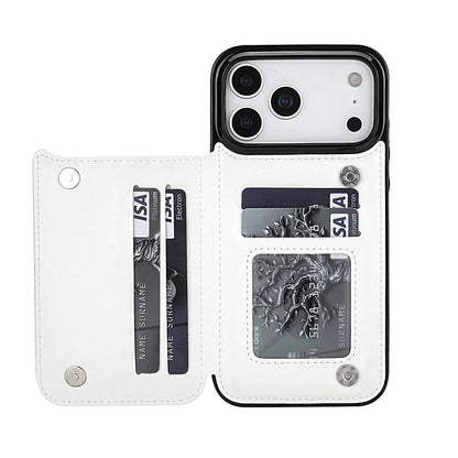 iPhone 17 Pro Max Heavy-Duty Wallet Case – Durable PU Leather Cover with Card Holder, Kickstand & Magnetic Closure