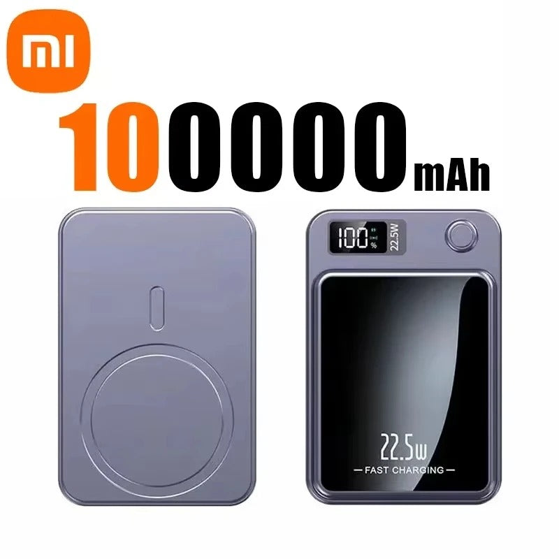 100000mAh Magnetic Power Bank  Wireless Fast Charger | MagSafe Compatible | Portable Battery Pack