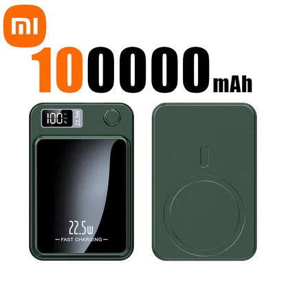 100000mAh Magnetic Power Bank  Wireless Fast Charger | MagSafe Compatible | Portable Battery Pack