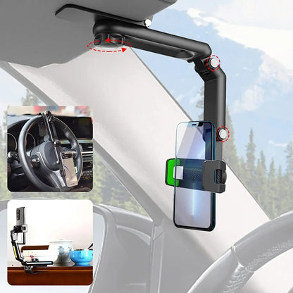 360° Rotating Sun Visor Car Phone mount