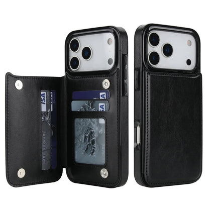 iPhone 17 Pro Max Heavy-Duty Wallet Case – Durable PU Leather Cover with Card Holder, Kickstand & Magnetic Closure