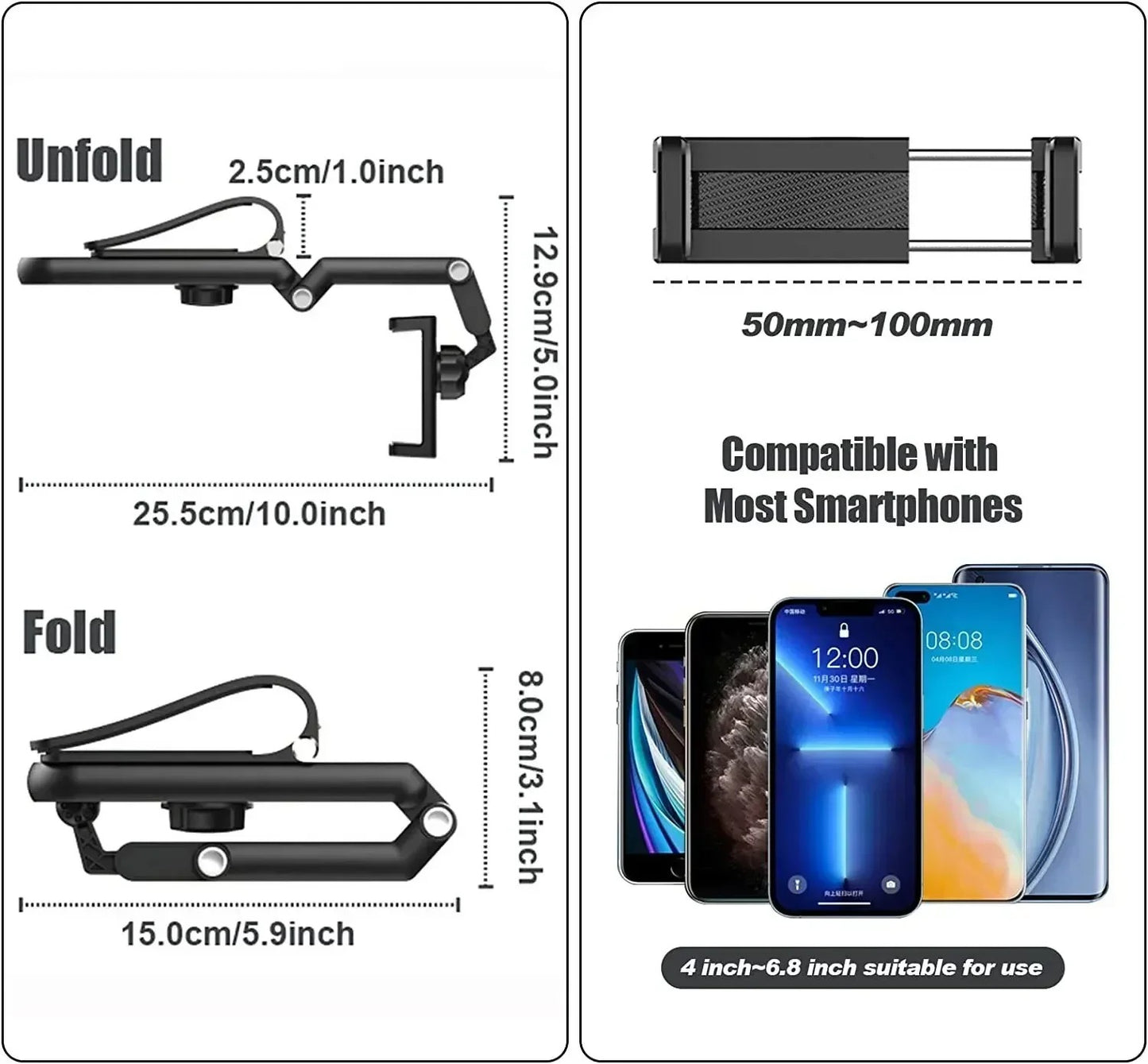 360° Rotating Sun Visor Car Phone mount