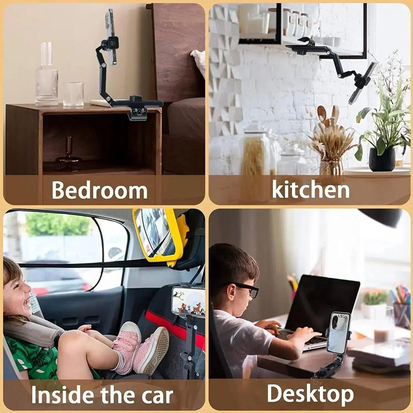 360° Rotating Sun Visor Car Phone mount