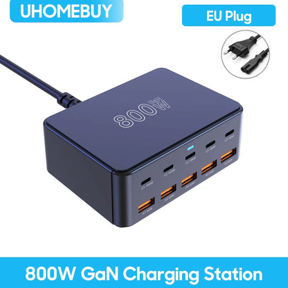 800W USB-C GaN multiport fast charging station