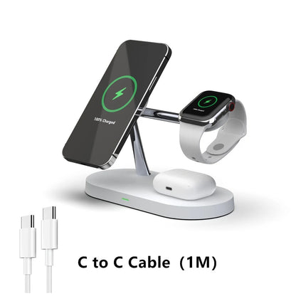 3-in-1 Wireless Charger Stand for iPhone, Apple Watch & AirPods – Fast Charging Station