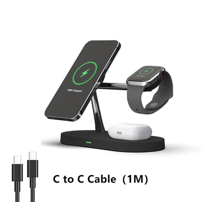 3-in-1 Wireless Charger Stand for iPhone, Apple Watch & AirPods – Fast Charging Station